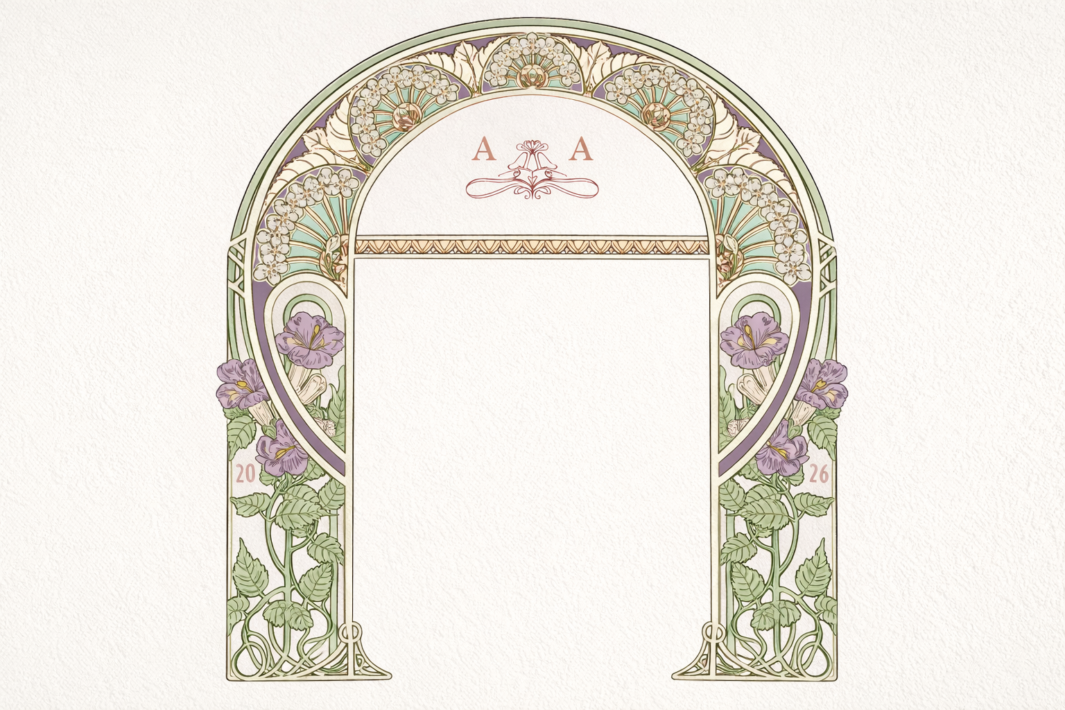 Art Nouveau Invitation Frame